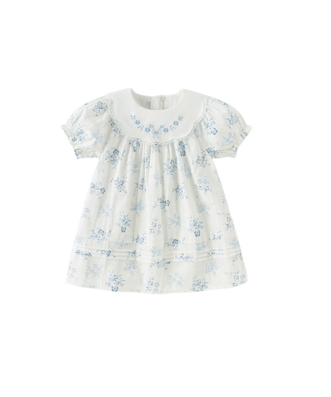Toddler Girls Summer Cotton Fresh Floral Princess Dress