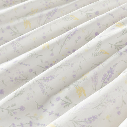 Girls Summer Purple Floral Print Cotton Dress