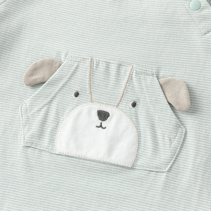 Baby Boys Summer Orange/Grey Green Animal Soft Cotton Casual Rompers