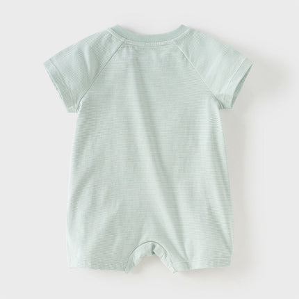 Baby Boys Summer Orange/Grey Green Animal Soft Cotton Casual Rompers