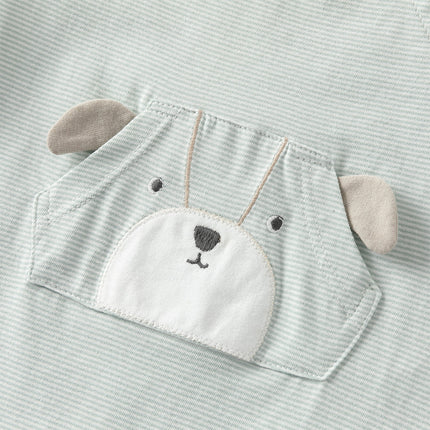 Baby Boys Summer Orange/Grey Green Animal Soft Cotton Casual Rompers