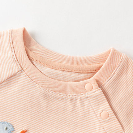 Baby Boys Summer Orange/Grey Green Animal Soft Cotton Casual Rompers