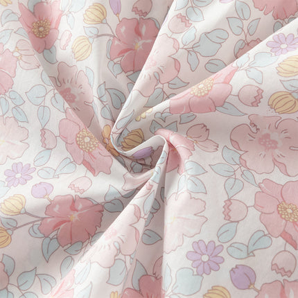 Toddler Girls Summer Stylish Floral Print Breathable Cotton A-line Dress