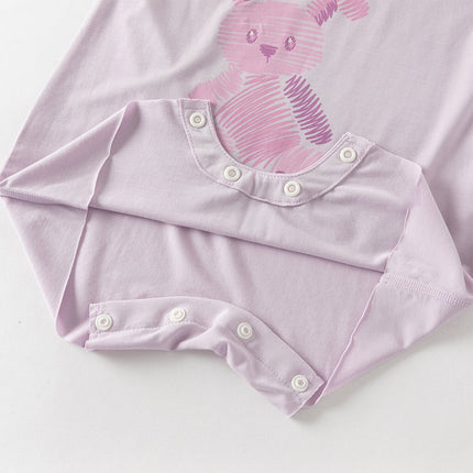 Baby Girls/Boys Summer Cute Cartoon Print Lightweight Soft Rompers