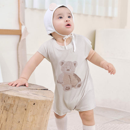 Baby Girls/Boys Summer Cute Cartoon Print Lightweight Soft Rompers