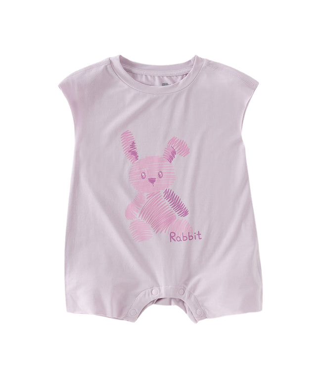 Baby Girls/Boys Summer Cute Cartoon Print Lightweight Soft Rompers