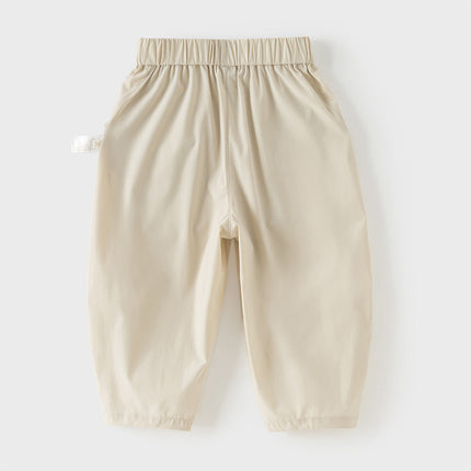 Toddler Girls Summer Purple/Khaki Versatile Adjustable-waist Fashion Pants