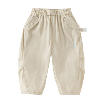 Toddler Girls Summer Purple/Khaki Versatile Adjustable-waist Fashion Pants
