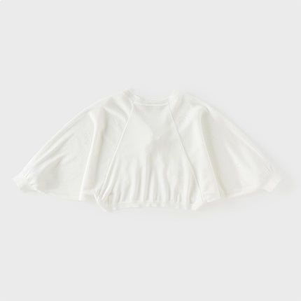 Toddler Girls Summer Elegant White Lightweight Batwing Sweater Cardigans
