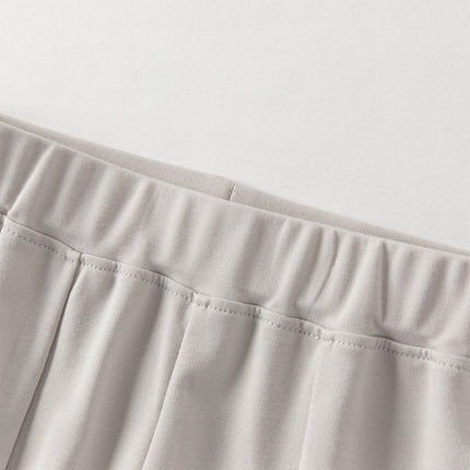 Toddler Girls Summer Fashion Versatile Light Grey Slim Flared Comfortable Pants