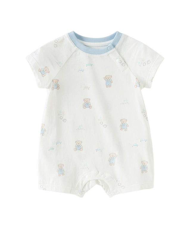 Baby Girls/Boys Summer Short Sleeve Indoor Breathable Cotton Soft Rompers