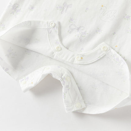 Baby Girls/Boys Summer Short Sleeve Indoor Breathable Cotton Soft Rompers