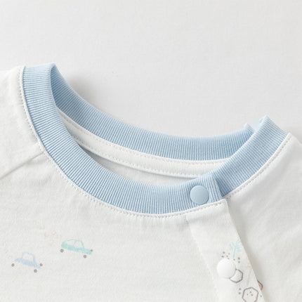 Baby Girls/Boys Summer Short Sleeve Indoor Breathable Cotton Soft Rompers