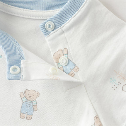 Baby Girls/Boys Summer Short Sleeve Indoor Breathable Cotton Soft Rompers