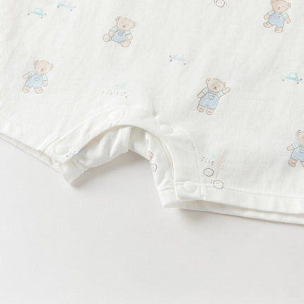 Baby Girls/Boys Summer Short Sleeve Indoor Breathable Cotton Soft Rompers