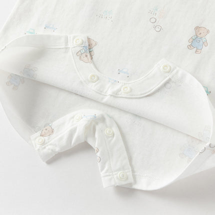 Baby Girls/Boys Summer Short Sleeve Indoor Breathable Cotton Soft Rompers