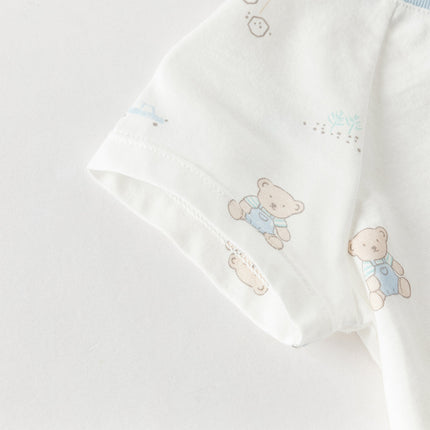 Baby Girls/Boys Summer Short Sleeve Indoor Breathable Cotton Soft Rompers