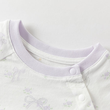 Baby Girls/Boys Summer Short Sleeve Indoor Breathable Cotton Soft Rompers