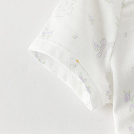 Baby Girls/Boys Summer Short Sleeve Indoor Breathable Cotton Soft Rompers