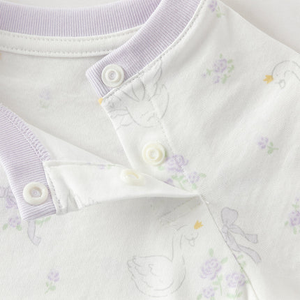 Baby Girls/Boys Summer Short Sleeve Indoor Breathable Cotton Soft Rompers