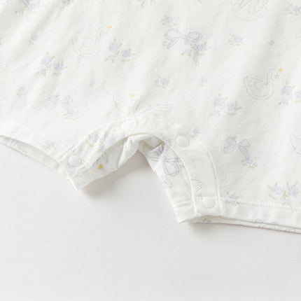 Baby Girls/Boys Summer Short Sleeve Indoor Breathable Cotton Soft Rompers