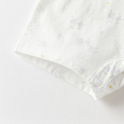 Baby Girls/Boys Summer Short Sleeve Indoor Breathable Cotton Soft Rompers