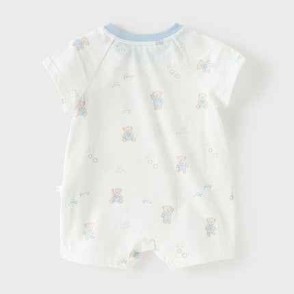 Baby Girls/Boys Summer Short Sleeve Indoor Breathable Cotton Soft Rompers