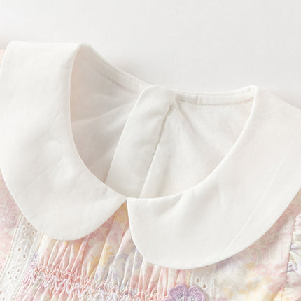 Toddler Girls Summer Light Pink Floral Sleeveless Soft Cotton A-line Daily Dress