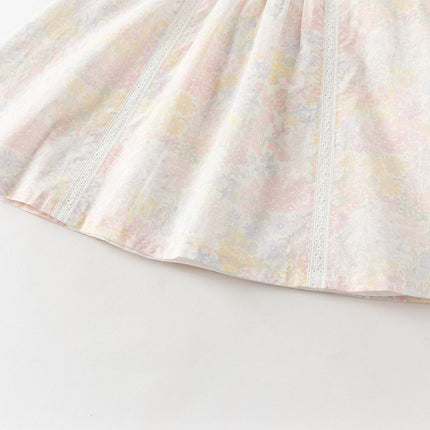 Toddler Girls Summer Light Pink Floral Sleeveless Soft Cotton A-line Daily Dress
