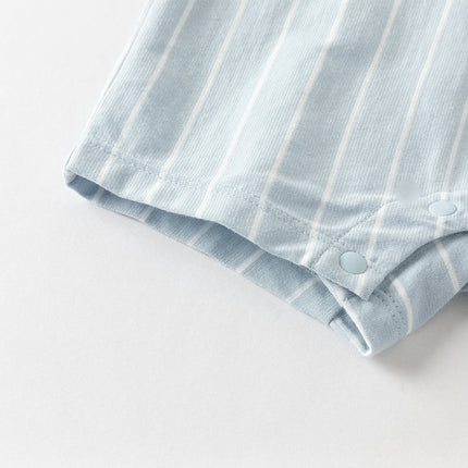 Baby Boys Summer Sky Blue Short-sleeved Comfortable Cotton Indoor Rompers