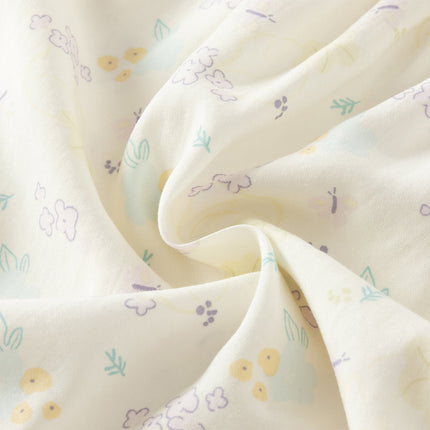 Baby Girls Summer Beige Butterfly Print Soft Indoor Rompers