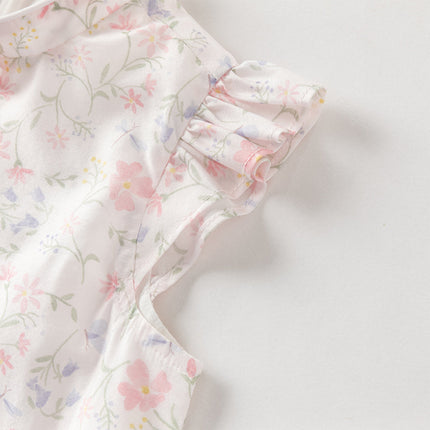 Toddler Girls Summer Floral Print Turtle Elegant Chinese-style Party Dress