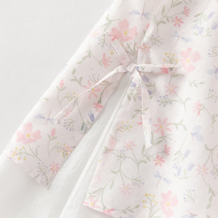 Toddler Girls Summer Floral Print Turtle Elegant Chinese-style Party Dress