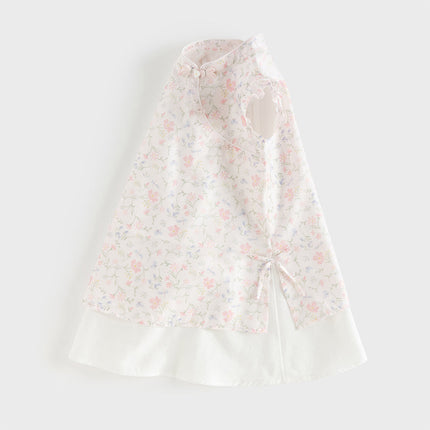 Toddler Girls Summer Floral Print Turtle Elegant Chinese-style Party Dress