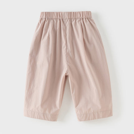 Toddler Girls/Boys Summer Multi-color Straight-leg Wide Versatile Pants