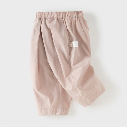 Toddler Girls/Boys Summer Multi-color Straight-leg Wide Versatile Pants