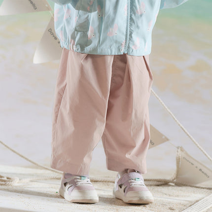 Toddler Girls/Boys Summer Multi-color Straight-leg Wide Versatile Pants