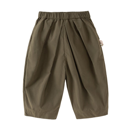 Toddler Girls/Boys Summer Multi-color Straight-leg Wide Versatile Pants