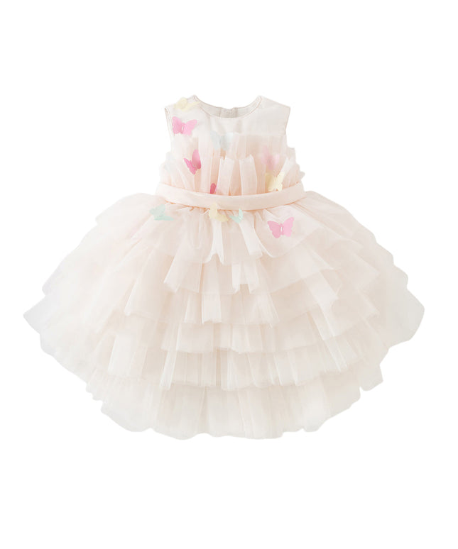 Kids Girls Summer Sweet Pink A-line Fluffy Tulle Party Princess Dress