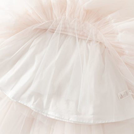 Kids Girls Summer Sweet Pink A-line Fluffy Tulle Party Princess Dress