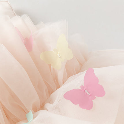 Kids Girls Summer Sweet Pink A-line Fluffy Tulle Party Princess Dress