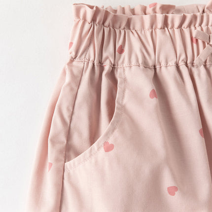 Toddler Girls Summer Pink/Beige Print Loose Lightweight Soft Jogger Pants