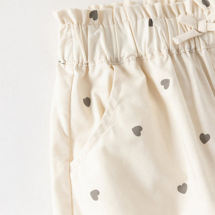 Toddler Girls Summer Pink/Beige Print Loose Lightweight Soft Jogger Pants
