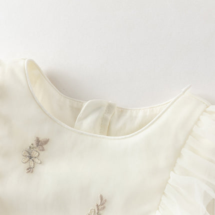 Toddler Girls Summer Adorable Flutter Sleeve Butterfly Mesh Princess Dress
