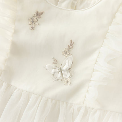 Toddler Girls Summer Adorable Flutter Sleeve Butterfly Mesh Princess Dress