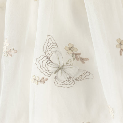 Toddler Girls Summer Adorable Flutter Sleeve Butterfly Mesh Princess Dress