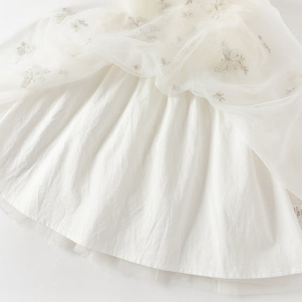 Toddler Girls Summer Adorable Flutter Sleeve Butterfly Mesh Princess Dress