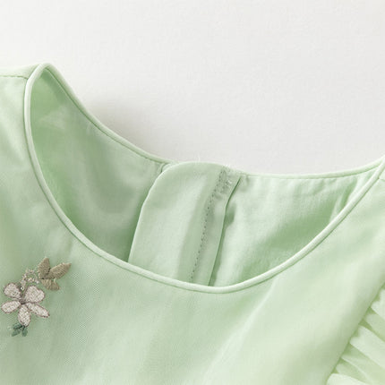 Toddler Girls Summer Adorable Flutter Sleeve Butterfly Mesh Princess Dress