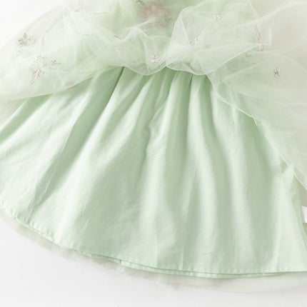 Toddler Girls Summer Adorable Flutter Sleeve Butterfly Mesh Princess Dress