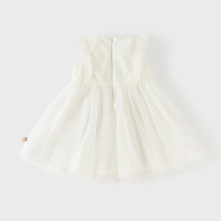 Toddler Girls Summer Adorable Flutter Sleeve Butterfly Mesh Princess Dress